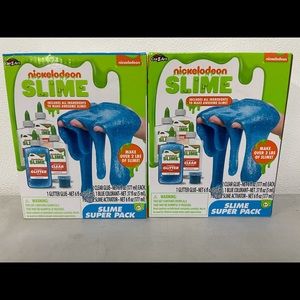 2 New Nickelodeon Super Slime Pack - 4 LBS Slime